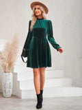 2025 Winter New Women's Casual High Collar Velvet Solid Color Waist