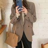 Zingj Version Of The Suit Jacket Female 2024 Autumn New Loose Casual Joker Net Red Small Suit Jacket Female Tide-Outfit