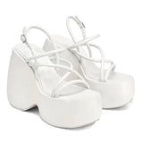 Women's Shoes Sandals 2025 New Large-Size Waterproof Table Thick Bottom Slope And Sexy Buckle