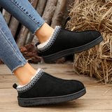 Cloth Short Barrel Thick Bottom Snow Boots Women One Foot Warm Lazy Half-Cotton Shoes