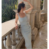 Sexy New Bodycon Midi Dress Women Backless Club Elegant Tank Party Casual Beach