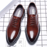 Business Men Formal Shoes Black Leather Shoes Mens Fashion Casual Dress Shoes Classic Italian Formal Oxford Shoes For