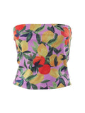 Hawaiian Printed Bandeau Top-Outfit