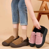 Zingj Shoes Women's 2023 Autumn New Velvet Soft-Soled Women's Shoes Lazy Shoes With One Foot On Casual Beans Cotton-Padded