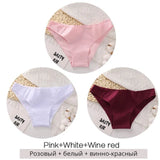 3PCS/Set Women's Panties Cotton Brazilian Underwear Women Sexy V Waist Women's Thong Female Underpants Intimate