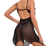 Sex Lingerie Sexy Mesh Yarn Perspective Pyjamas Women's Sling Skirt Lace Tau