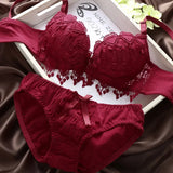 Up Bra Set For Women Underwear Solid Sexy Lingerie CorsetGirl Floral Lace Underwear Set Underwire Brassiere