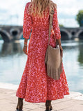 Spot 2025 Spring New Women's Fashion Print Holiday Wind Long Shirt