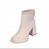 NEW brand women autumn winter warm boots sexy high heels platform black brown zipper shoes woman ankle boots big size