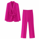 Women's Dress French Belt Dress Small Suit Jacket + Casual