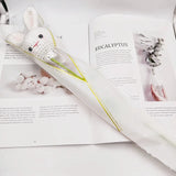 Zingj Woven Rabbit Head Sunflower Sunflower Wool Knitting Flowers Send Bestie Imitation Bouquet Finished