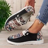 Spring New Laced Canvas Loafers, Women's Shoes, Flat-Soled Casual Shoes, Ladies' Cloth Shoes, Mother's