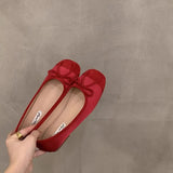 Gentle Evening Shoes French Small Red Single Shoes Women's Shoes 2025 Spring And Autumn Soft-Soled Silver Ballet