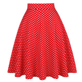 Patterns Vintage Retro 50s Full Circle A Line Skirt Holiday Tropical Pin Up Swing Skater Knee Length Floral Women Solid
