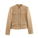New Clip Round Collar Short Jacket