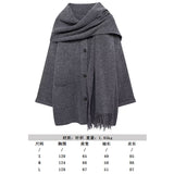 Women's Autumn New Asymmetric Scarf Short Loose Knit