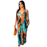 Zingj New Women's Casual Loose Print Cotton Slip