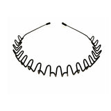 Men's Women Sports Wave Hair Band Metal Black Hairband Headband