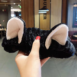 Face Hair Holder Hairbands Soft Warm Coral Fleece Bow Animal Ears Headband For Women Girls Turban Fashion Hair