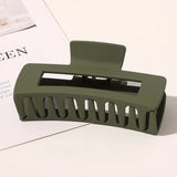 Square Geometric Frosted Hair Claws Clamps Acetate Hairpins Women Hollow Out Ponytail Clips Makeup Styling Tools