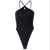 Zingj Sexy Hot Girl Collenless Top Summer Hot Women's Wear Bare Back Cross Strap Jumpsuit