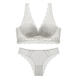 New Sexy Bandage Underwear Set Push up Bra Set Embroidery Women Lingerie High Quality Lingerie Set 3/4 Cup Lace