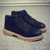 Zingj Warm Overalls Leather Boots Short Boots Men's Boots Round Boots Fashion And Velvet Cotton Boots Martin Boots Fashion Boots