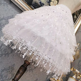 Star Moon Tassel Violence Lolita Skirts Crinoline Petticoat Underskirt Fluffy Pleated Skirt Ball Gown Ruffles