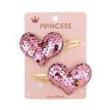 Glitter Cartoon Cartoon Love Heart Crown Hair Clips For Girls Handmade Hairpins Boutique Barrette Kids Hair