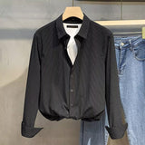 Shirt Men's Long Sleeves Fall New Anti-Ringhold Small Casual Shirt Business High-End