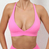 Zingj Small Chest Show Big Sports Bra Female Tight Speed Dry Fitness Clothes Running Training Yoga Jacket-Outfit