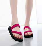 Shoes Woman Bohemian Flower Flat Slippers Summer Sandalias Non-slip Beach Shoes Flip Flops Flower Slipper High Heel