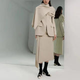 Zingj Shawl Small Suit Autumn 2024 New Fashion Casual Advanced Sense Hollow Suit Jacket Coat