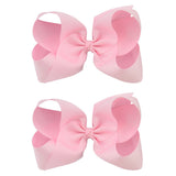 6'' Solid Color Grosgrain Ribbon Bows Hair Clips For Cute Girls Large Handmade Hairpins Barrettes Kids Hair