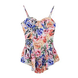 Multicolor Floral Print Sexy Sling Dress Women Summer Chiffon Super-Short Dress Holiday Beach Sundress