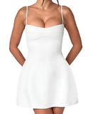Women's Suspension Sleeveless Wapped Chest Dress Back