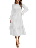 Summer Pleated Dress Women Long Party Dress Ladies Flying Sleeve Fashion Casual A Line Dress For