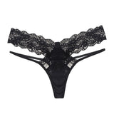 Women Bandage Hollow Out Lace Thong Panties Lingerie T back Lingerie Soft Comfortable Bowknot Underwear Gift