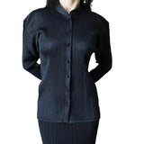 Folded Autumn New Solid Color Chinese Buckle Coat Shirt Daily Fashion Good Dress