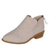 Velvet Thin Leather Boots Women Chelsea Boots Coarse And Martin Boots British Style Short Boots And Bare