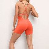 Zingj Sha New No Embarrassment Line Tight Yoga Pants Back Hollow Body Training Fitness Sports Jumpsuit-Outfit