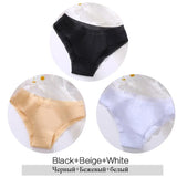 Women Lace Edge Cotton Briefs 3Pcs /Set Sexy Female Low-Rise Underpants Girl Seamless Intimate