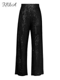 Sequins Green Long Sleeve Blouse Shirts Women V Neck Oversized 2022 Autumn Winter Black Y2K Party Top Shirt Sexy