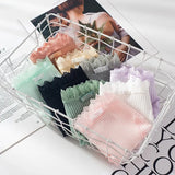 new thread cotton Japanese bow women's underwear solid color breathable waist size girls briefs plus