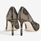 Large-Size Pointed High-Heeled Lace High-Heeled Party Banquet