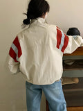Vintage Patchwork Collar Neck JacketOutfit