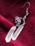 Gothic Crescent Geometric Pendant Earring-Outfit