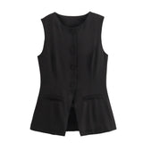 Women's Clothing 2025 Summer New Women's Four-Color Fashion Repair Vest + Shorts Suit