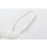 Straps White Dress Cherry Embroidery Sleeveless Casual Fashion Self Cultivation Sexy Short Skirt Plus Size Ladies