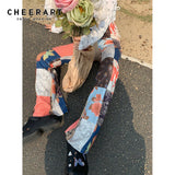 Summer 2021 Fashion Floral High Waist Flare Pants Women Trousers Korean Fashion Bottoms Printed Trendy Long